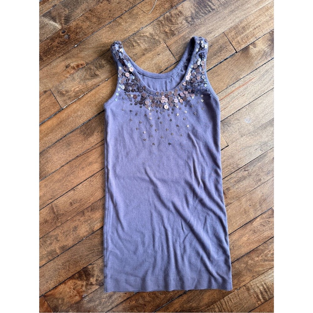 Mossimo Supply Co. brown Sequin Scoop Neck Tank